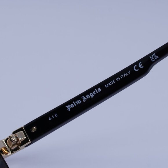Palm Angels PERI10I KING 1007 Sunglasses Black/Gold Shield Frame, Grey Lenses - Picture 8 of 11